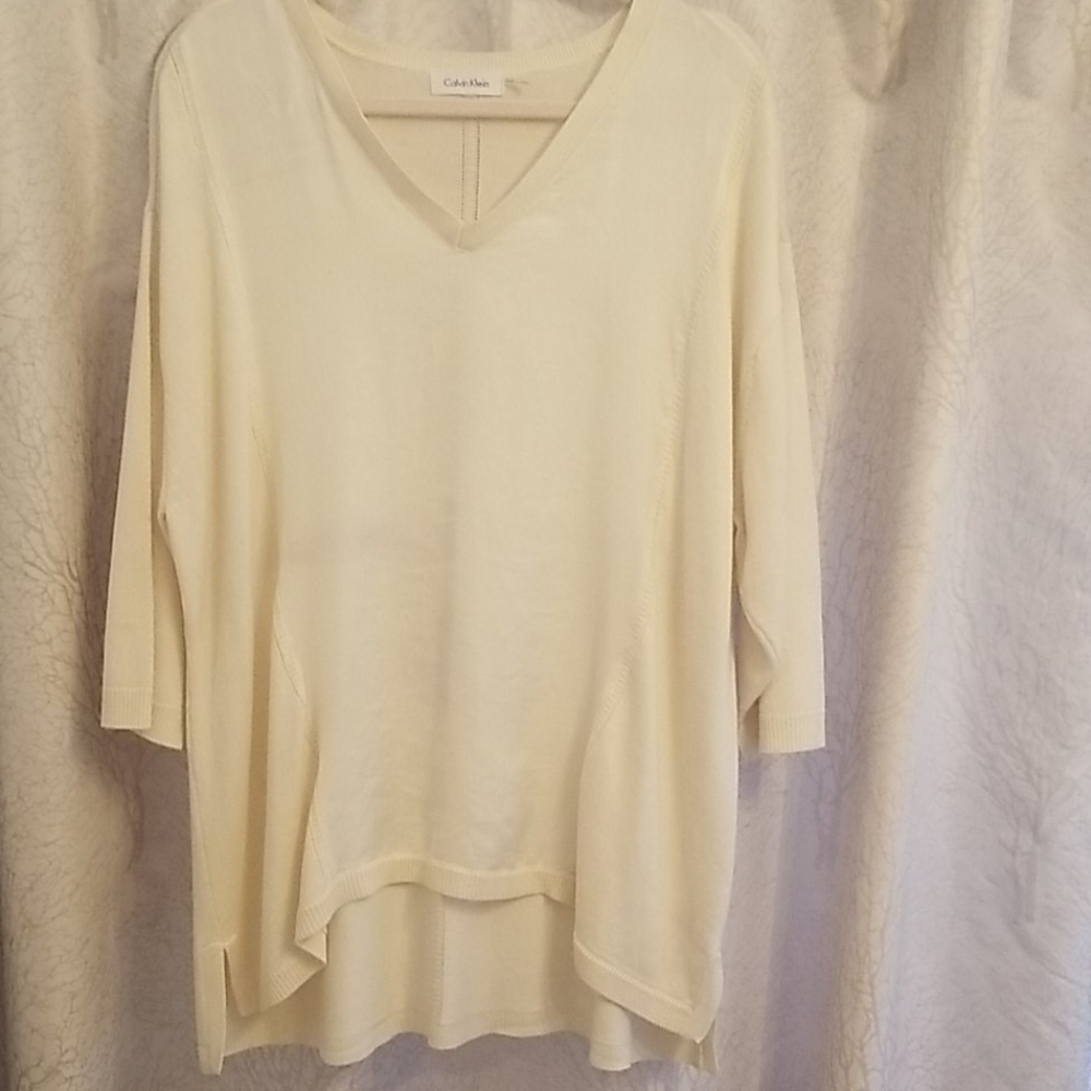CALVIN KLEIN Lightweight 3/4 Sleeve Sweater